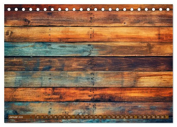 Produktbild: Faszination HOLZ - Strukturen (Tischkalender 2026 DIN A5 quer), CALVENDO Monatskalender