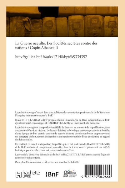 Produktbild: Guerre Occulte. Les Soci&eacute;t&eacute;s Secr&egrave;tes Contre Des Nations