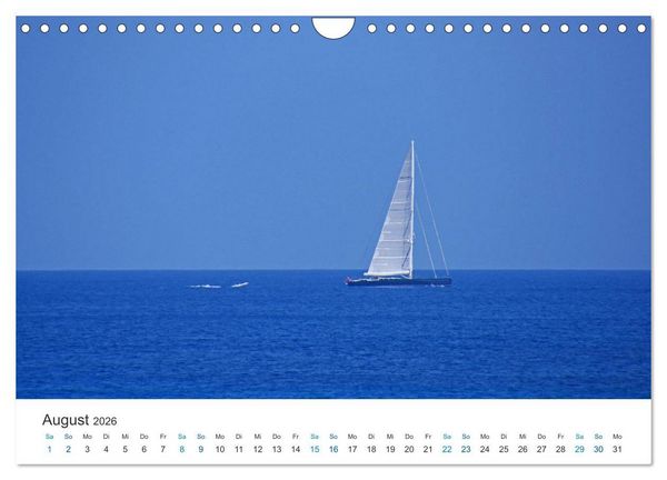 Produktbild: Segelboote und Yachten - Lebensart am Mittelmeer (Wandkalender 2026 DIN A4 quer), CALVENDO Monatskalender