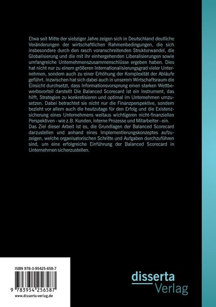 Produktbild: Implementierung einer Balanced Scorecard als modernes Controlling-Instrument