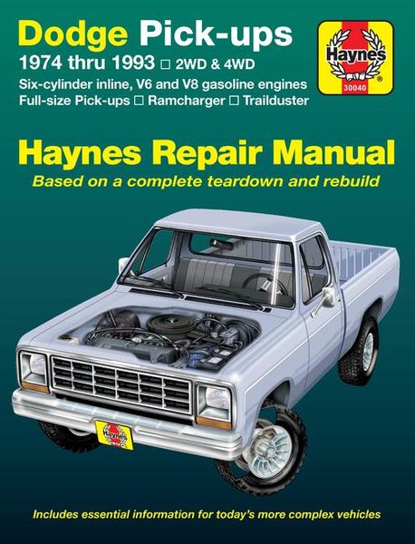 Produktbild: Haynes, J: Dodge Ramcharger & Trailduster Full-Size Pick-Ups