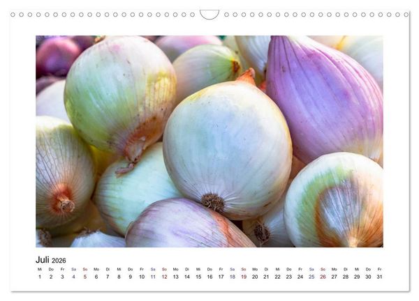 Produktbild: Wochenmarkt - Genussvoll Einkaufen (Wandkalender 2026 DIN A3 quer), CALVENDO Monatskalender