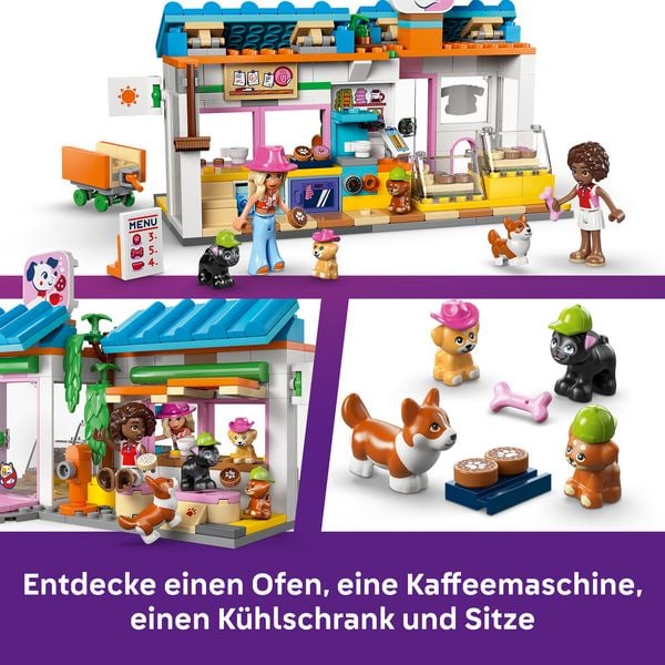 Produktbild: LEGO Friends 42677 Hundekuchenb&auml;ckerei, Spielzeugladen mit Mini Puppen