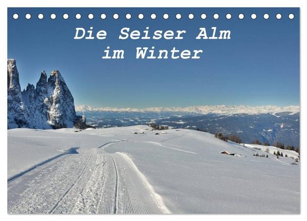Produktbild: Die Seiser Alm im Winter (Tischkalender 2026 DIN A5 quer), CALVENDO Monatskalender