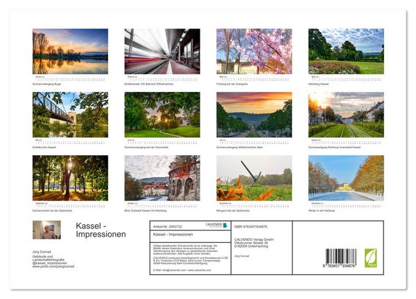 Produktbild: Kassel - Impressionen (Wandkalender 2026 DIN A3 quer), CALVENDO Monatskalender