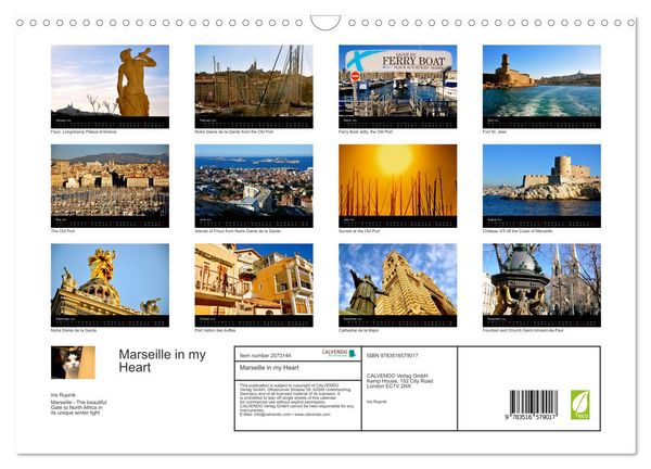 Produktbild: Marseille in my Heart (Wall Calendar 2026 DIN A3 landscape), CALVENDO 12 Month Wall Calendar