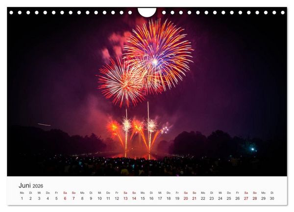 Produktbild: Feuerwerke - Kunstwerke am Himmel (Wandkalender 2026 DIN A4 quer), CALVENDO Monatskalender