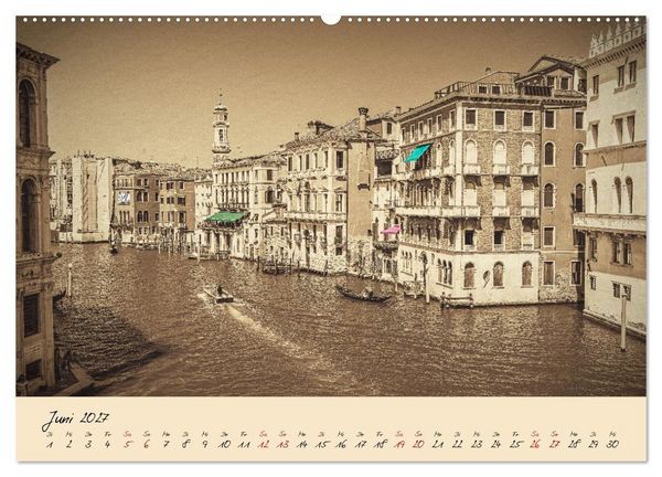Produktbild: Venedig Seppia e tinta (hochwertiger Premium Wandkalender 2027 DIN A2 quer), Kunstdruck in Hochglanz