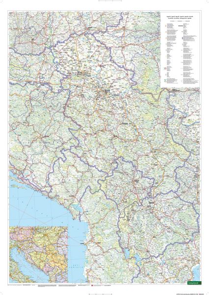 Produktbild: Freytag & berndt Stra&szlig;enkarte Slowenien - Kroatien - Serbien - Bosnien-Herzegowina - Montenegro - Kosovo - Nordmazedonien 1:600.000