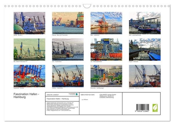 Produktbild: Faszination Hafen - Hamburg (Wandkalender 2026 DIN A3 quer), CALVENDO Monatskalender