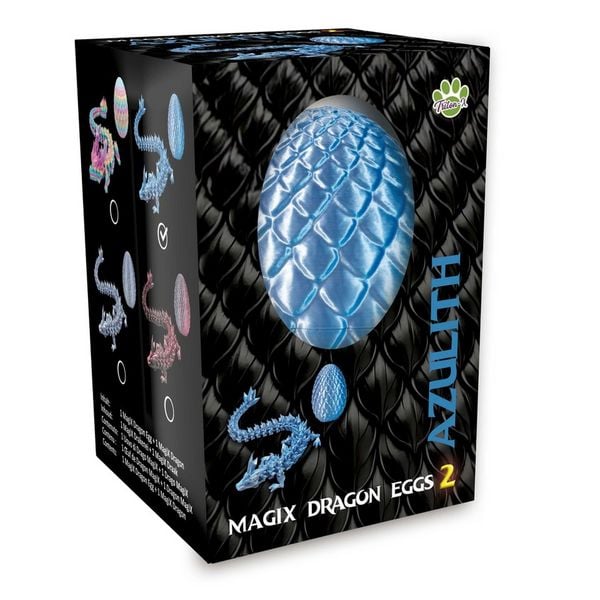 Produktbild: MagiX Dragon Eggs Serie 2, 4er Mix Display ( Lunarix, Azulith, Spectrath & Jadryx )