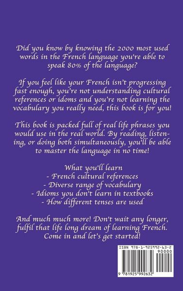 Produktbild: 2000 French Phrases - The most frequently used words in context to increase your vocabulary and make you conversationally fluent