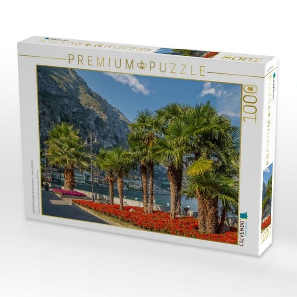 Produktbild: CALVENDO Puzzle GARDASEE Pr&auml;chtige Uferpromenade in Limone sul Garda | 1000 Teile Lege-Gr&ouml;&szlig;e 64x48cm Foto-Puzzle f&uuml;r gl&uuml;ckliche Stunden