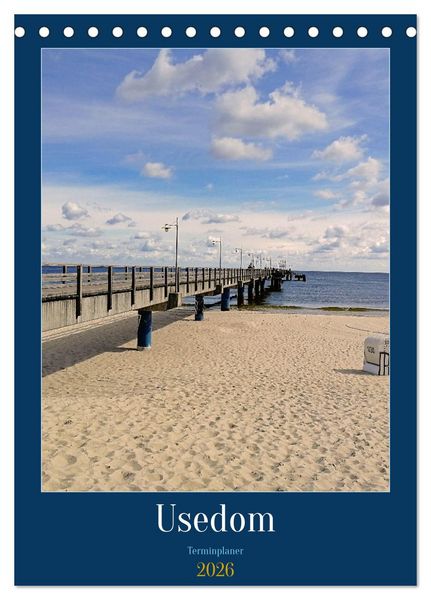 Usedom Ostsee - Terminplaner (Tischkalender 2026 DIN A5 hoch), CALVENDO Monatskalender