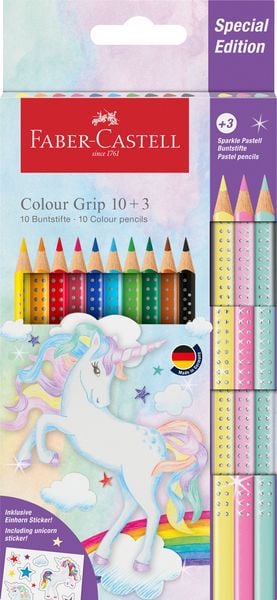Produktbild: Faber-Castell Buntstifte Colour Grip Einhorn 10+3
