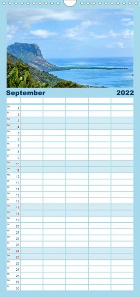 Produktbild: Familienplaner Inselparadies Mauritius (Wandkalender 2022 , 21 cm x 45 cm, hoch)