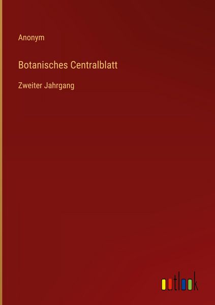 Produktbild: Botanisches Centralblatt