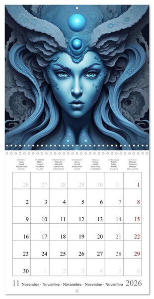 Produktbild: Cosmic sorceresses (Wall Calendar 2026 12 &times; 12 Inch) CALVENDO 12 Month Wall Calendar