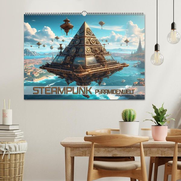 Produktbild: Steampunk Pyramidenwelt (Wandkalender 2026 DIN A2 quer), CALVENDO Monatskalender
