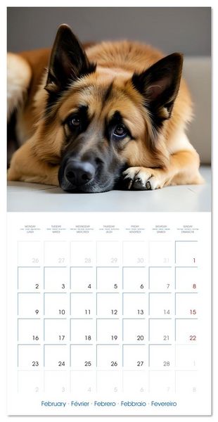 Produktbild: German Shepherds around the year (Wall Calendar 2026 12 &times; 12 Inch) CALVENDO 12 Month Wall Calendar