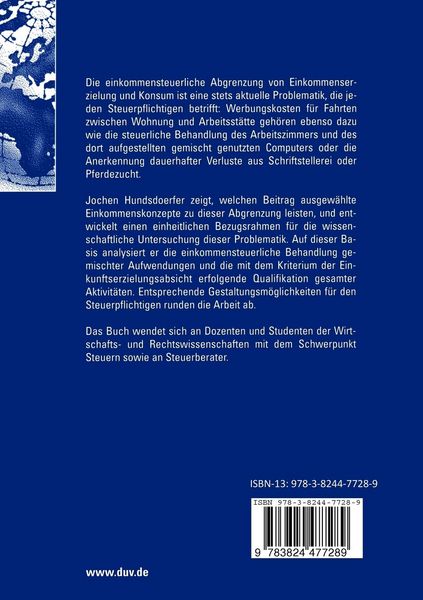 Produktbild: Die einkommensteuerliche Abgrenzung von Einkommenserzielung und Konsum