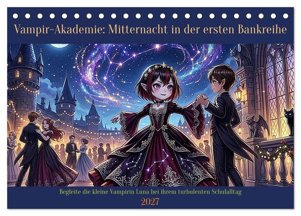 Produktbild: Vampir-Akademie: Mitternacht in der ersten Bankreihe (Tischkalender 2027 DIN A5 quer), CALVENDO Monatskalender