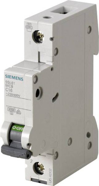 Siemens 5SL6116-6 Leitungsschutzschalter 1polig 16A 230 V, 400V