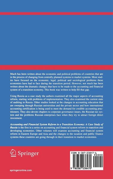 Produktbild: Accounting and Financial System Reform in a Transition Economy: A Case Study of Russia