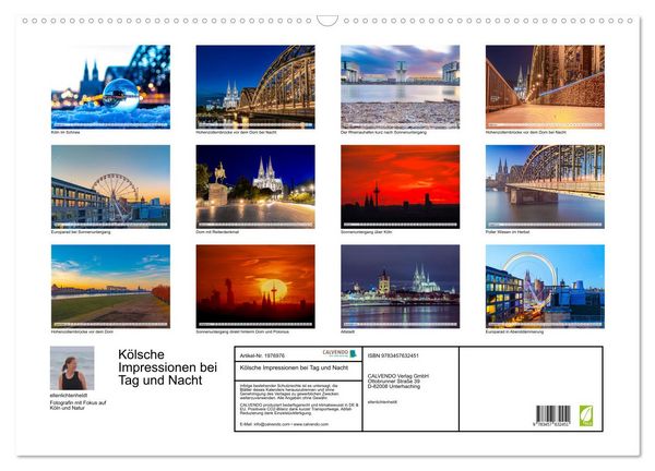 Produktbild: K&ouml;lsche Impressionen bei Tag und Nacht (Wandkalender 2026 DIN A2 quer), CALVENDO Monatskalender