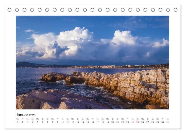 Produktbild: Cote d'Azur - Im Licht der blauen K&uuml;ste (Tischkalender 2026 DIN A5 quer), CALVENDO Monatskalender