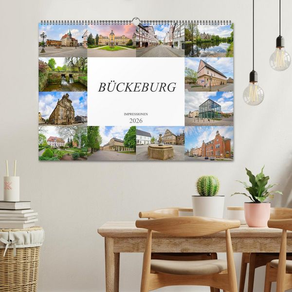 Produktbild: B&uuml;ckeburg Impressionen (Wandkalender 2026 DIN A2 quer), CALVENDO Monatskalender