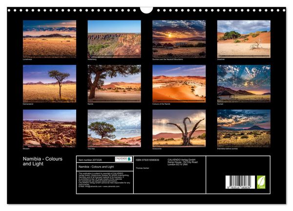 Produktbild: Namibia - Colours and Light (Wall Calendar 2026 DIN A3 landscape), CALVENDO 12 Month Wall Calendar
