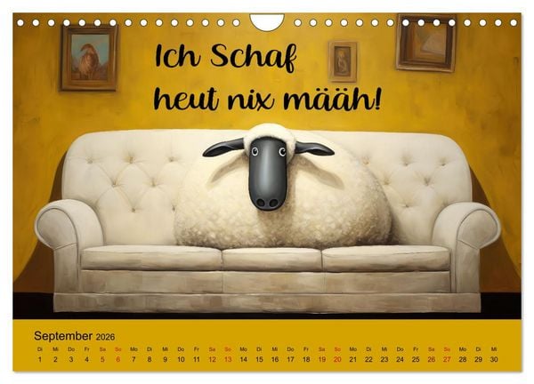 Produktbild: Schafspr&uuml;che (Wandkalender 2026 DIN A4 quer), CALVENDO Monatskalender