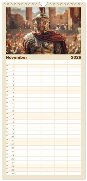 Produktbild: Familienplaner 2026 - Im Schatten des Kolosseums mit 5 Spalten (Wandkalender, 21 x 45 cm) CALVENDO