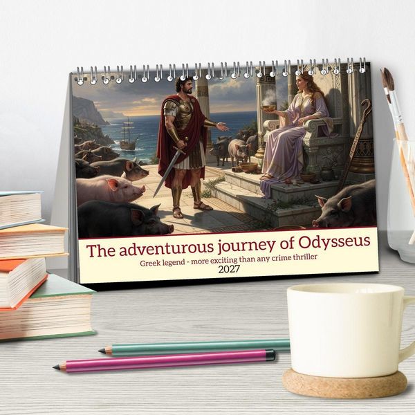 Produktbild: The adventurous journey of Odysseus (Desk Calendar 2027 DIN A5 landscape), CALVENDO 12 Month DeskCalendar
