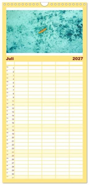 Produktbild: Familienplaner 2027 - El Salvador - Unber&uuml;hrte und wundersch&ouml;ne Natur. mit 5 Spalten (Wandkalender, 21 x 45 cm) CALVENDO