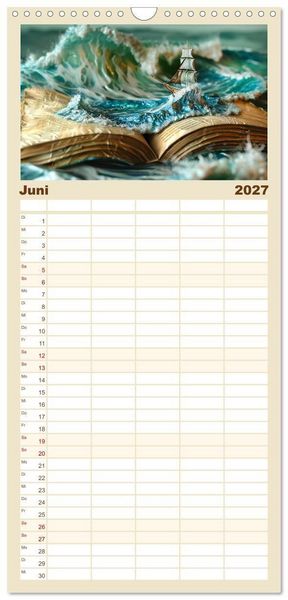 Produktbild: Familienplaner 2027 - Das versteckte Universum mit 5 Spalten (Wandkalender, 21 x 45 cm) CALVENDO