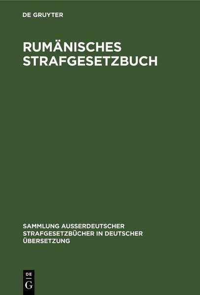 Produktbild: Rum&auml;nisches Strafgesetzbuch