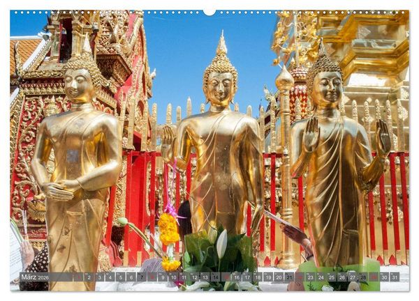 Produktbild: Buddha - Momente der inneren Einkehr (hochwertiger Premium Wandkalender 2026 DIN A2 quer), Kunstdruck in Hochglanz