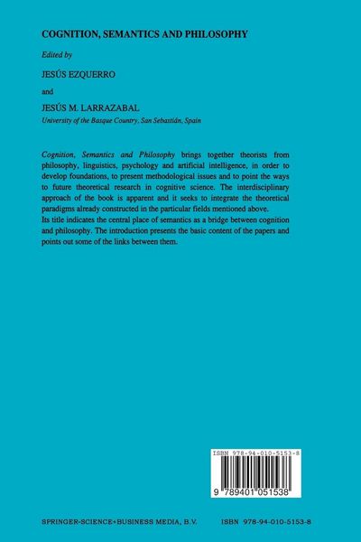 Produktbild: Cognition, Semantics and Philosophy