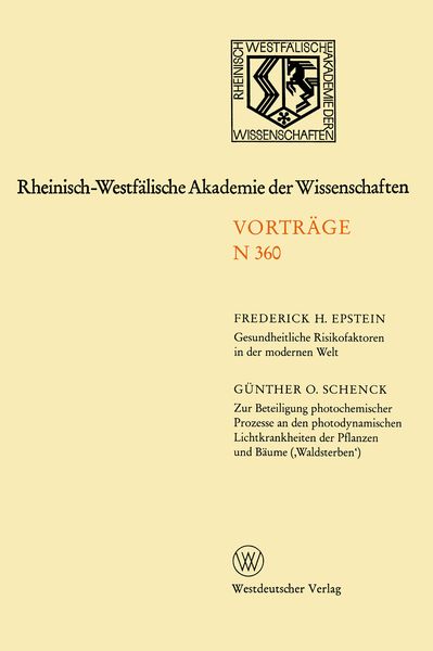 Produktbild: Rheinisch-Westf&auml;lische Akademie der Wissenschaften