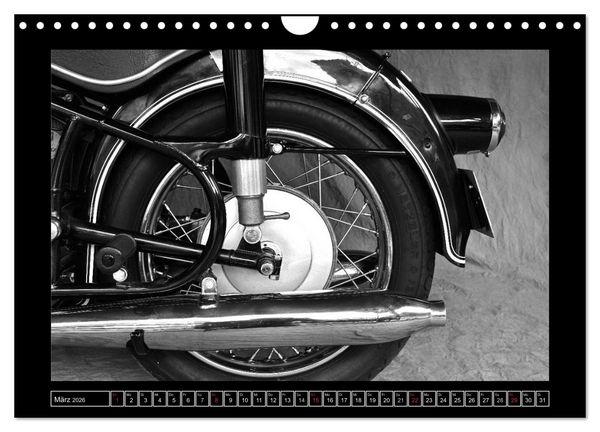 Produktbild: BMW R69S in schwarzweiss (Wandkalender 2026 DIN A4 quer), CALVENDO Monatskalender