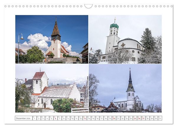 Produktbild: Gottesh&auml;user am Bodensee (Wandkalender 2026 DIN A3 quer), CALVENDO Monatskalender