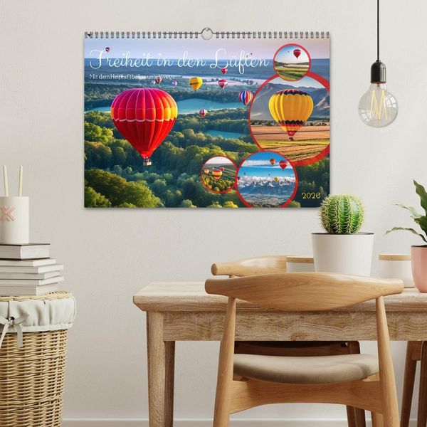 Produktbild: Freiheit in den L&uuml;ften . Mit dem Hei&szlig;luftballon unterwegs (Wandkalender 2026 DIN A3 quer), CALVENDO Monatskalender
