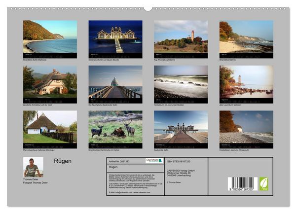 Produktbild: R&uuml;gen (hochwertiger Premium Wandkalender 2026 DIN A2 quer), Kunstdruck in Hochglanz