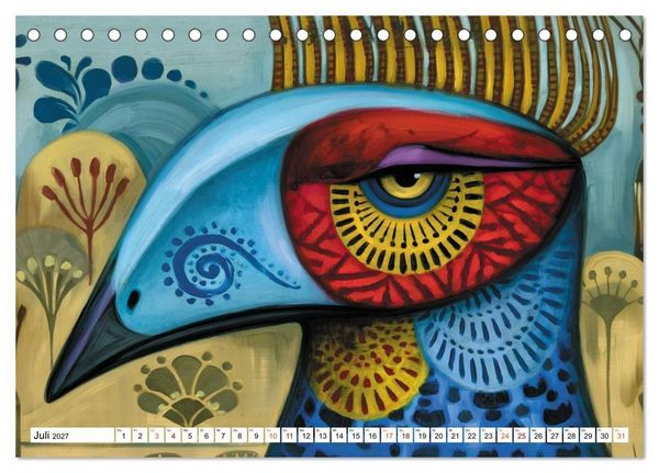Produktbild: Schr&auml;ge V&ouml;gel im Blick (Tischkalender 2027 DIN A5 quer), CALVENDO Monatskalender
