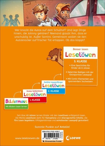 Produktbild: Lesel&ouml;wen 3. Klasse - Dem Autoknacker auf der Spur