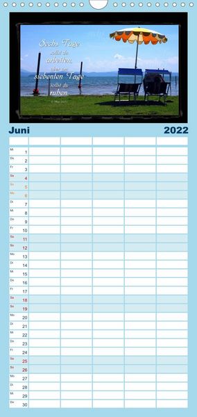Produktbild: Familienplaner Monat f&uuml;r Monat ein Bibelvers (Wandkalender 2022 , 21 cm x 45 cm, hoch)