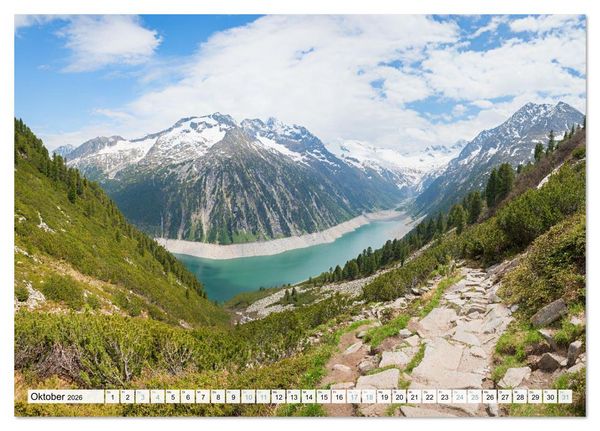 Produktbild: Zillertal - Bergidylle rund um Mayrhofen 2026 (Tischkalender 2026 DIN A5 quer), CALVENDO Monatskalender