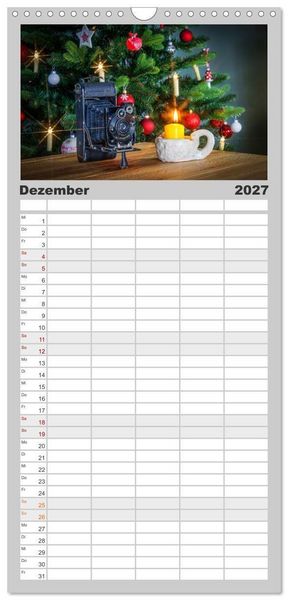 Produktbild: Familienplaner 2027 - Alte Fotoapparate, Augenzeugen der Zeit mit 5 Spalten (Wandkalender, 21 x 45 cm) CALVENDO